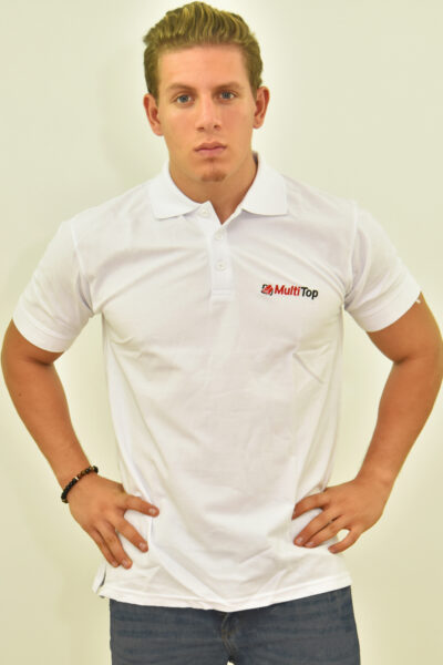 Polo Piqué Camisero Blanco | Manga Corta | Tejido 30/1