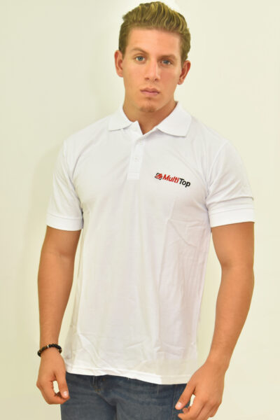 Polo Piqué Camisero Blanco | Manga Corta | Tejido 30/1