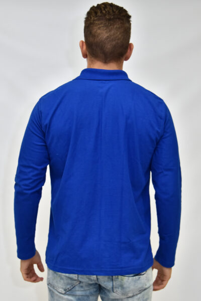 Polo Piqué Azul | Manga Larga | Tejido 30/1