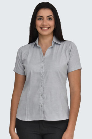 Blusa Oxford Parcela | 100% Algodón | Estilo Princesa para Elegancia Diaria.