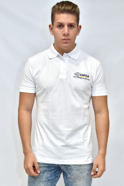 Polo Blanco en Piqué 30/1 y 24/1 | Estilo Camisero | Logotipo Exclusivo.