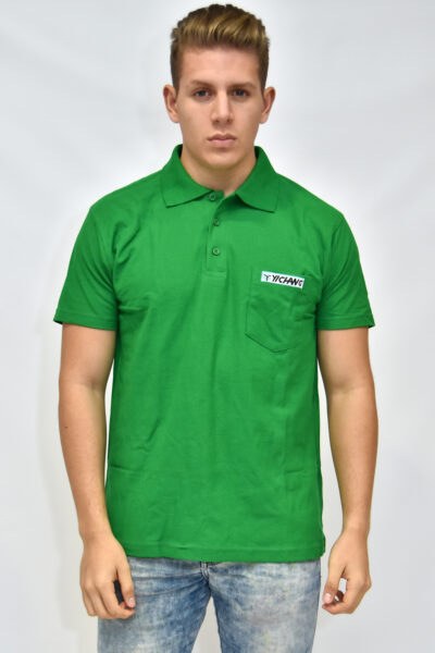 Polo Verde en Piqué 30/1 y 24/1 | Estilo Camisero | Logotipo Exclusivo