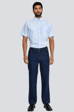 Camisa Oxford Celeste | Manga Corta | Oxford San Jacinto | Costura Cerradora.